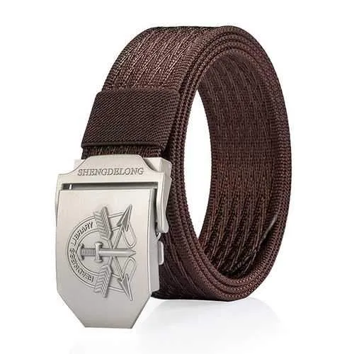 125CM Mens Nylon Military Durable Metal Buckle Belt Casual Breathable Jeans Waistband