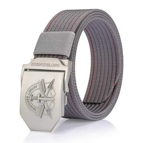 125CM Mens Nylon Military Durable Metal Buckle Belt Casual Breathable Jeans Waistband