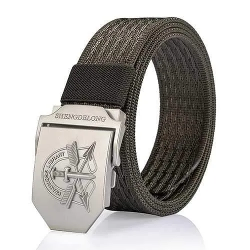 125CM Mens Nylon Military Durable Metal Buckle Belt Casual Breathable Jeans Waistband