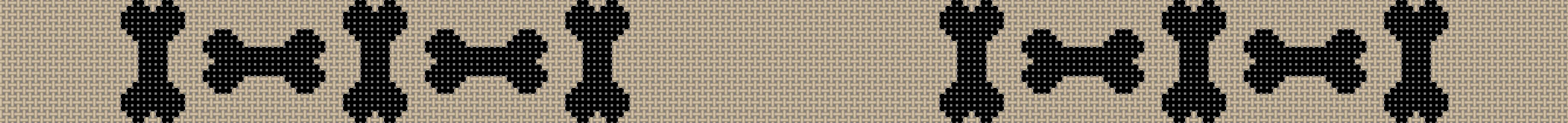 1711 DOG BONE ON TAN - WIDE