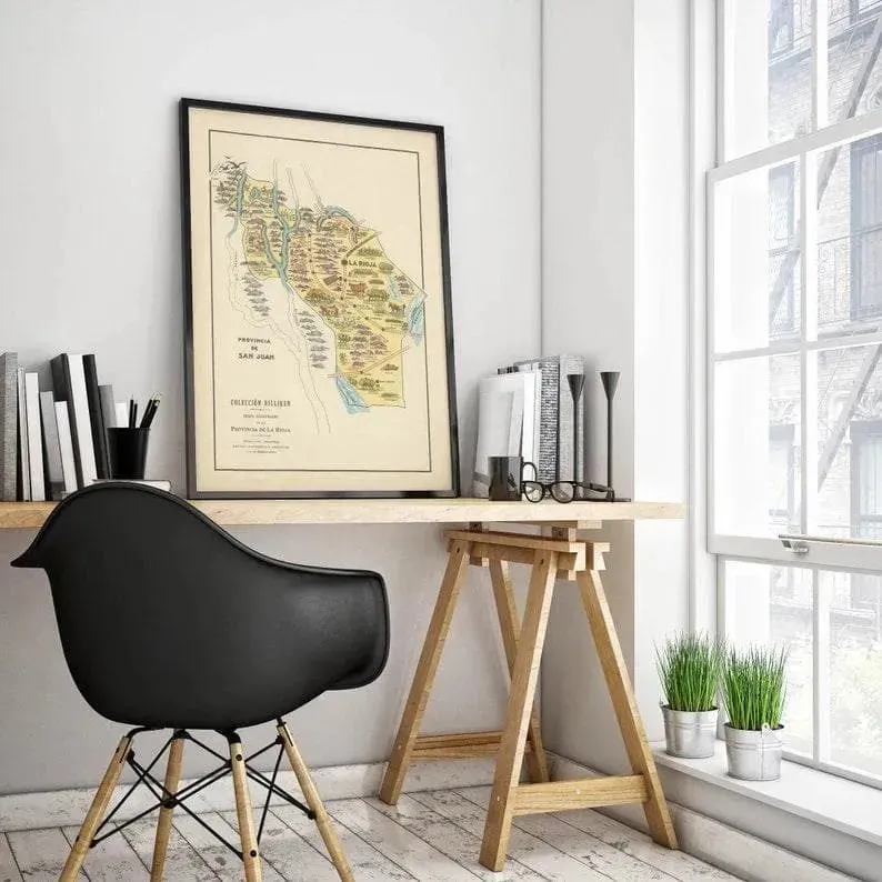 1933 Map of Rioja| Argentina Maps Wall Prints