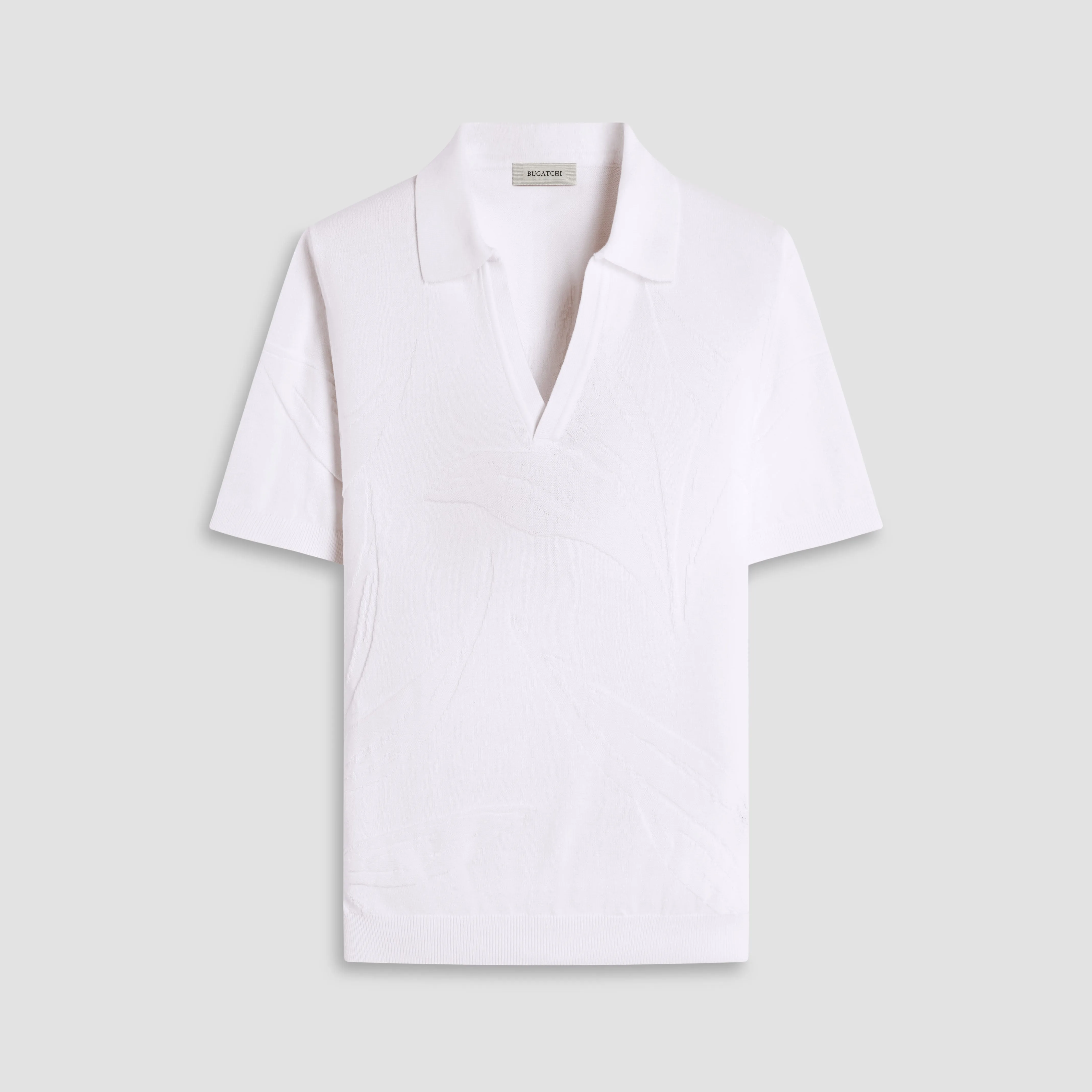 Abstract Short Sleeve Johnny Sweater
