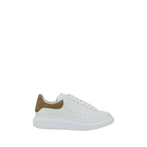 Alexander McQueen Men White Sneakers Leather Solid Athletic Casual Trainer Shoes