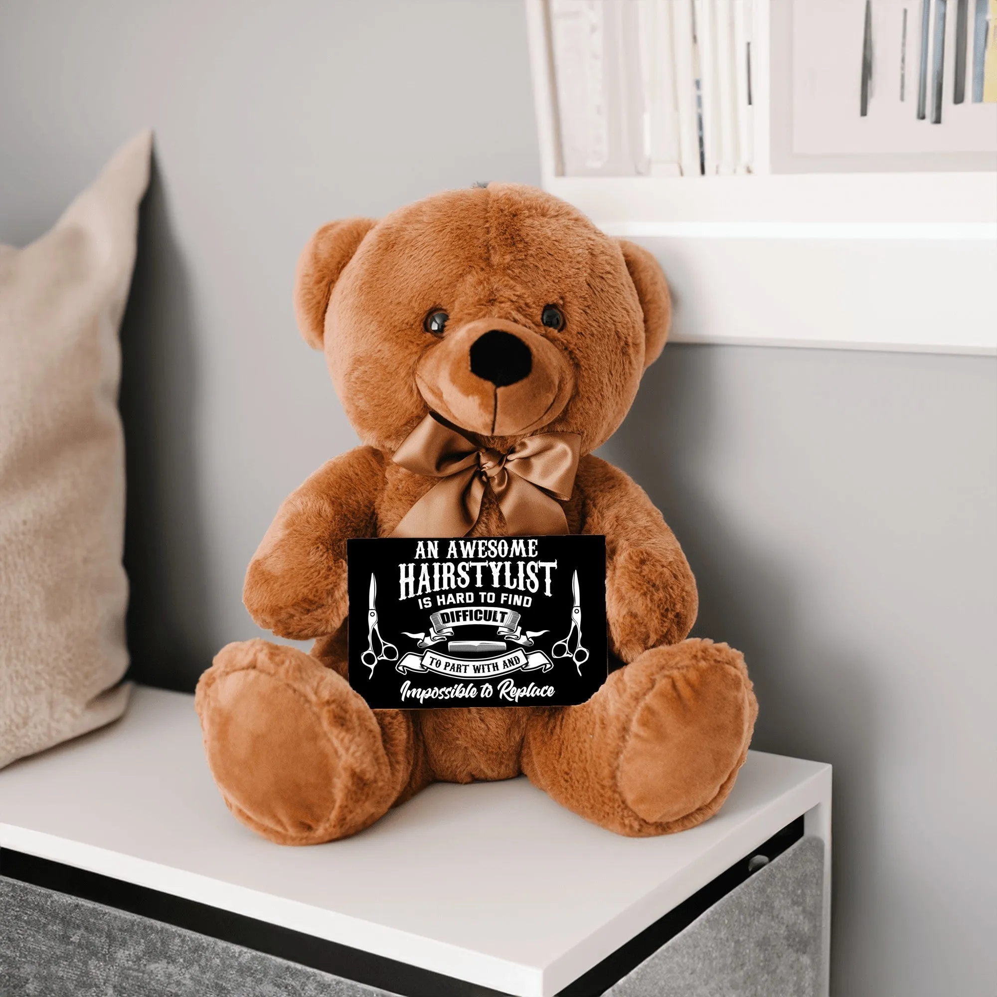 An Awesome Hairstylist Teddy Bear with Message Card, PRICE INCLUDES FREE SHIPPING