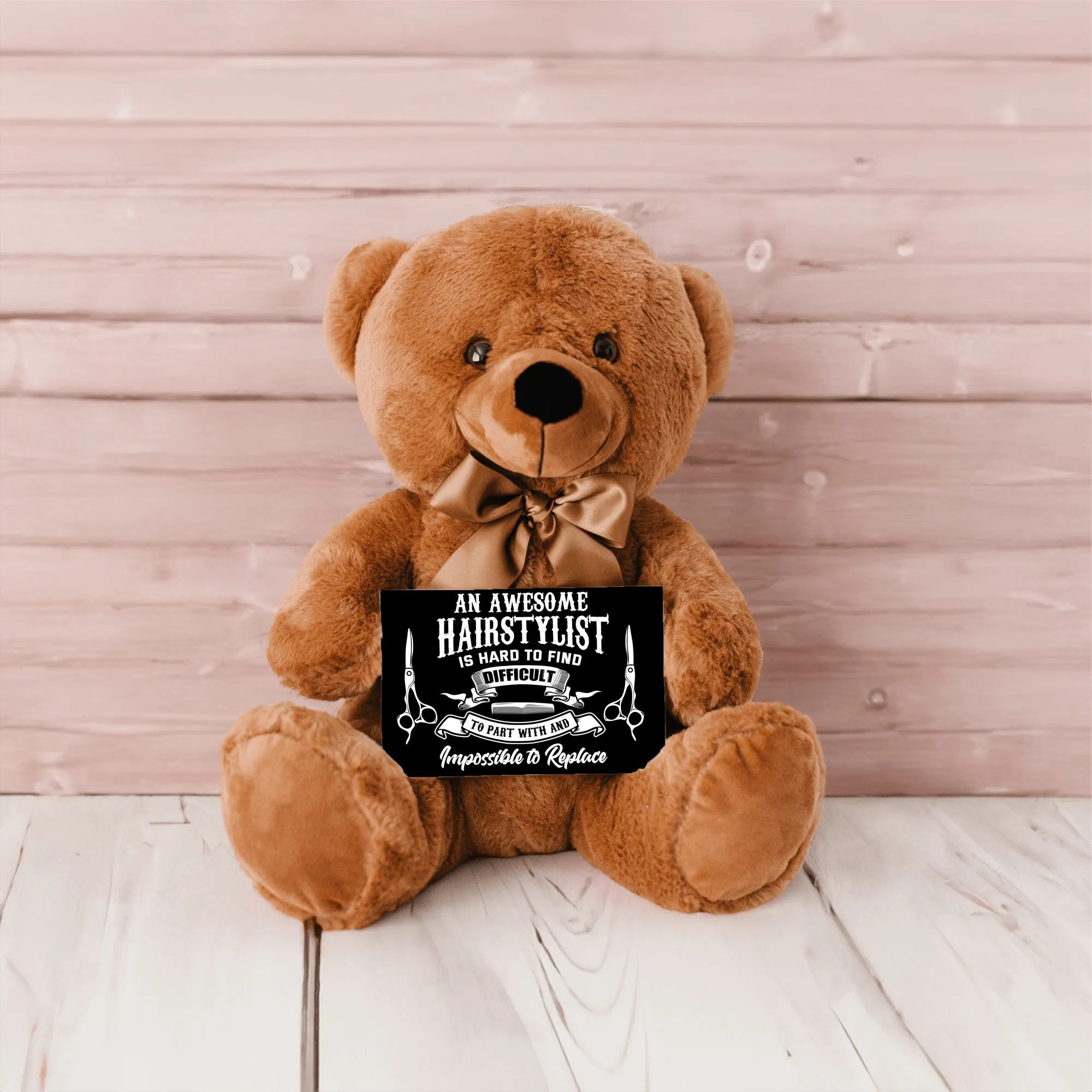 An Awesome Hairstylist Teddy Bear with Message Card, PRICE INCLUDES FREE SHIPPING
