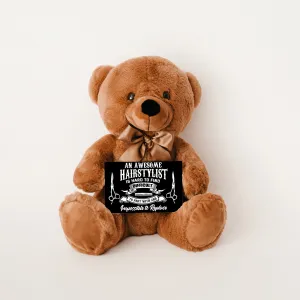 An Awesome Hairstylist Teddy Bear with Message Card, PRICE INCLUDES FREE SHIPPING