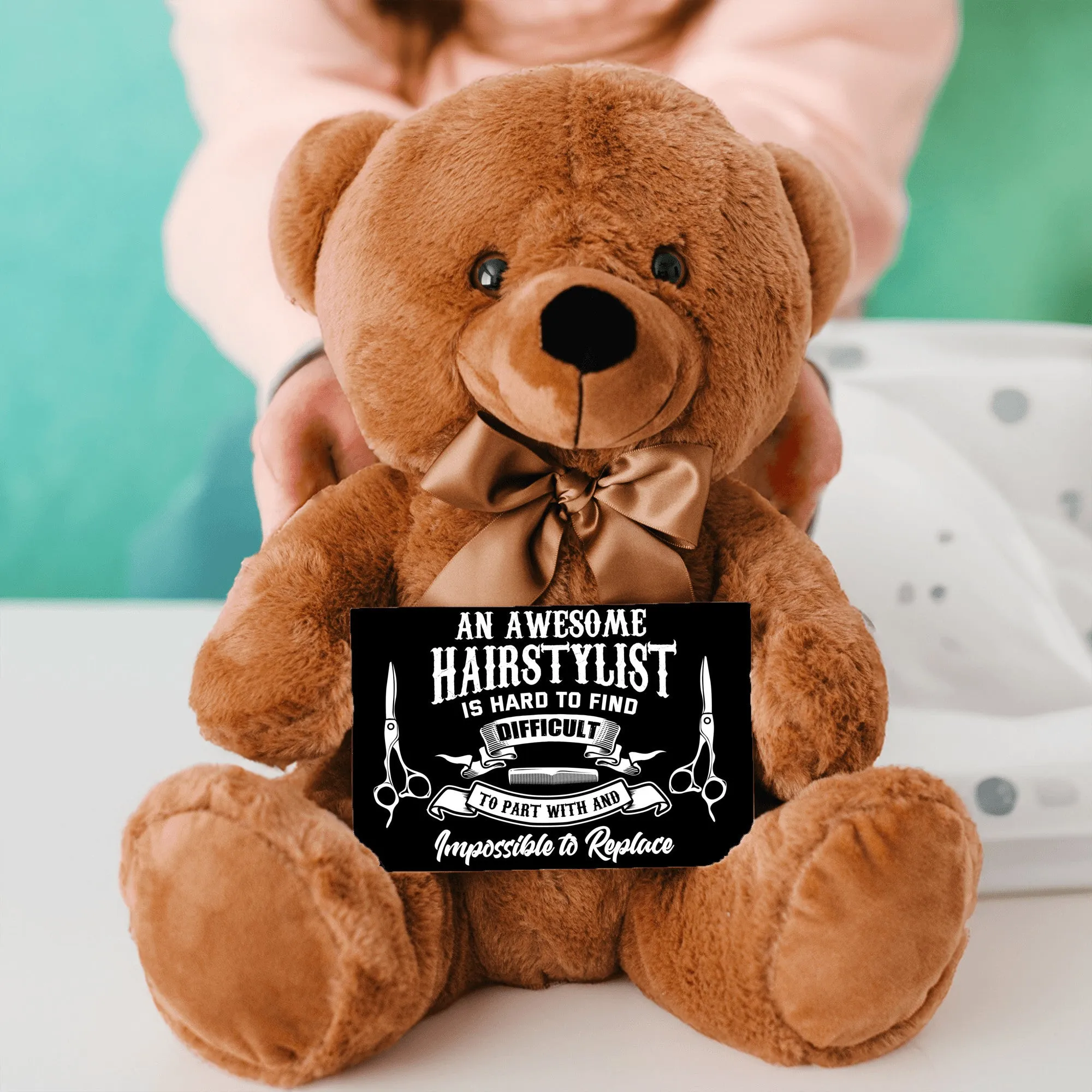 An Awesome Hairstylist Teddy Bear with Message Card, PRICE INCLUDES FREE SHIPPING