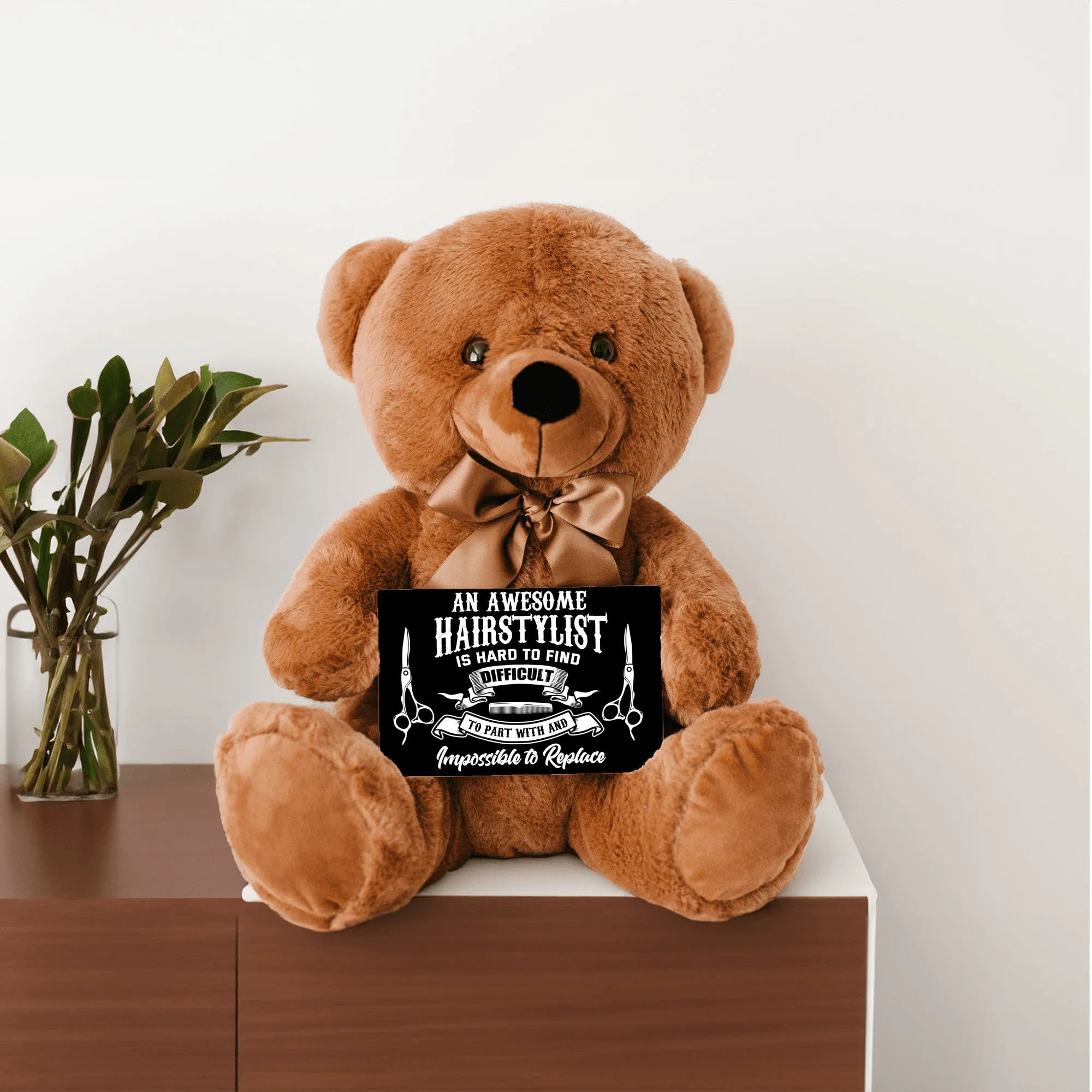 An Awesome Hairstylist Teddy Bear with Message Card, PRICE INCLUDES FREE SHIPPING