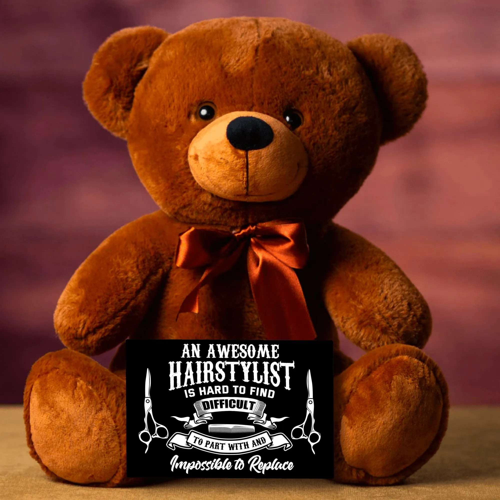 An Awesome Hairstylist Teddy Bear with Message Card, PRICE INCLUDES FREE SHIPPING