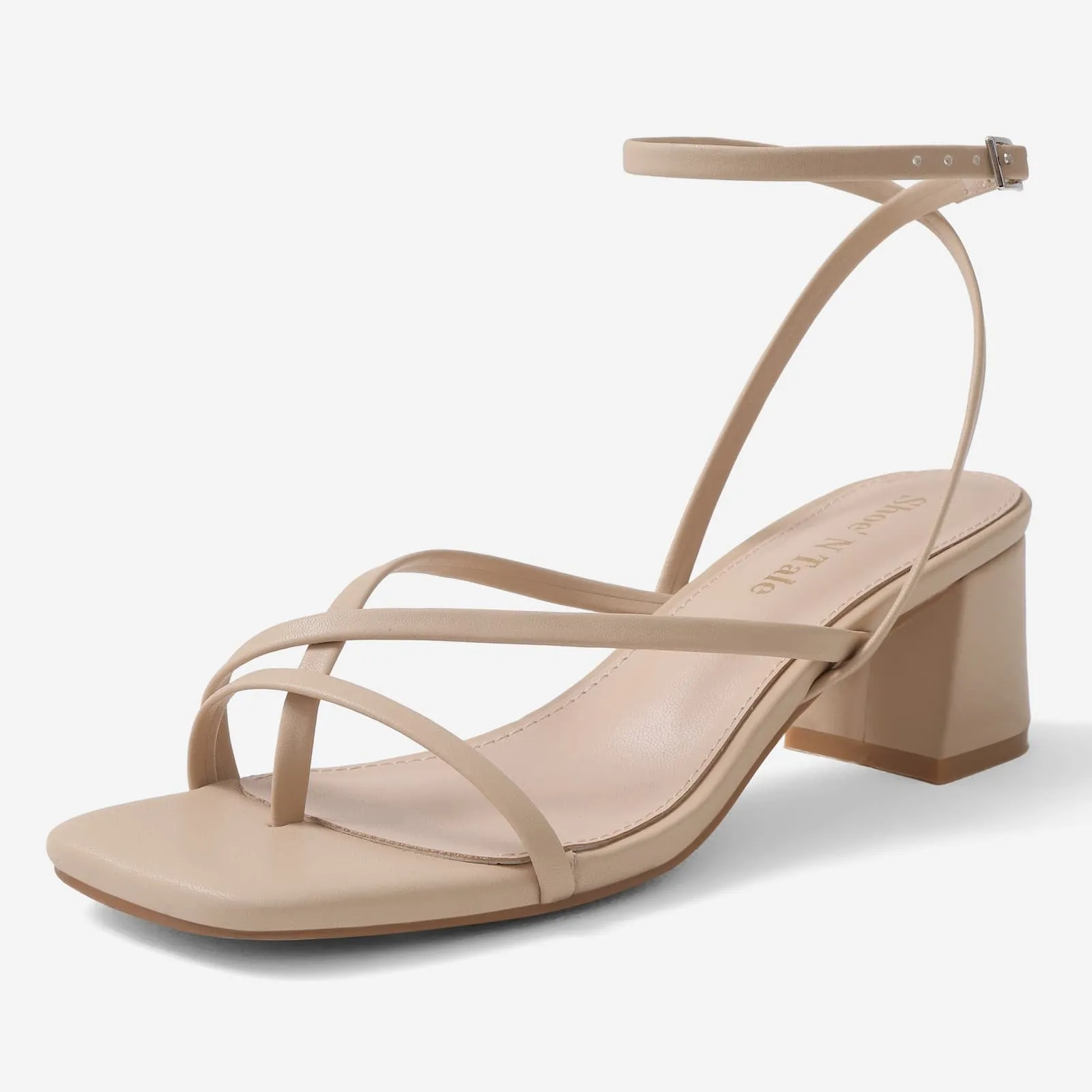 Ankle Strap Sauare Toe Sandals