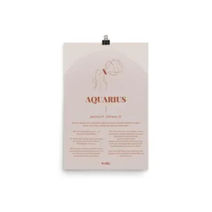 Aquarius Zodiac Poster