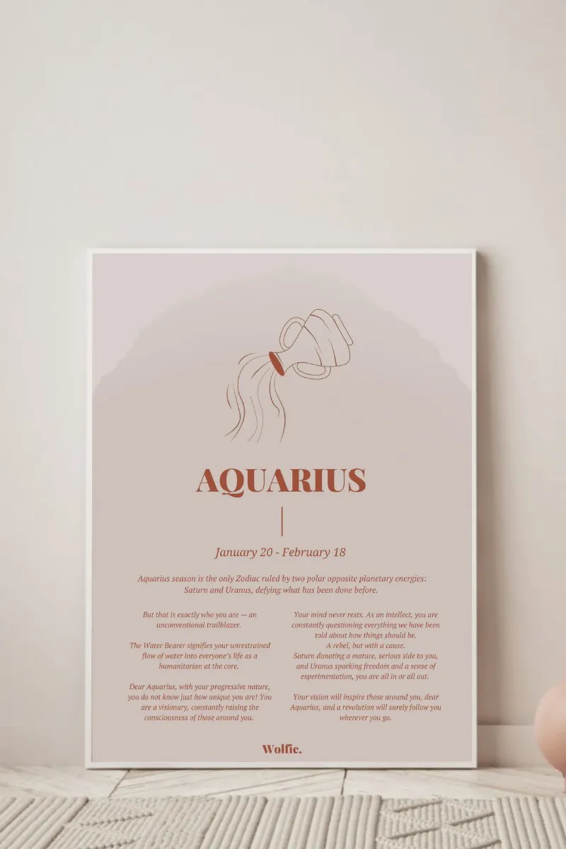 Aquarius Zodiac Poster