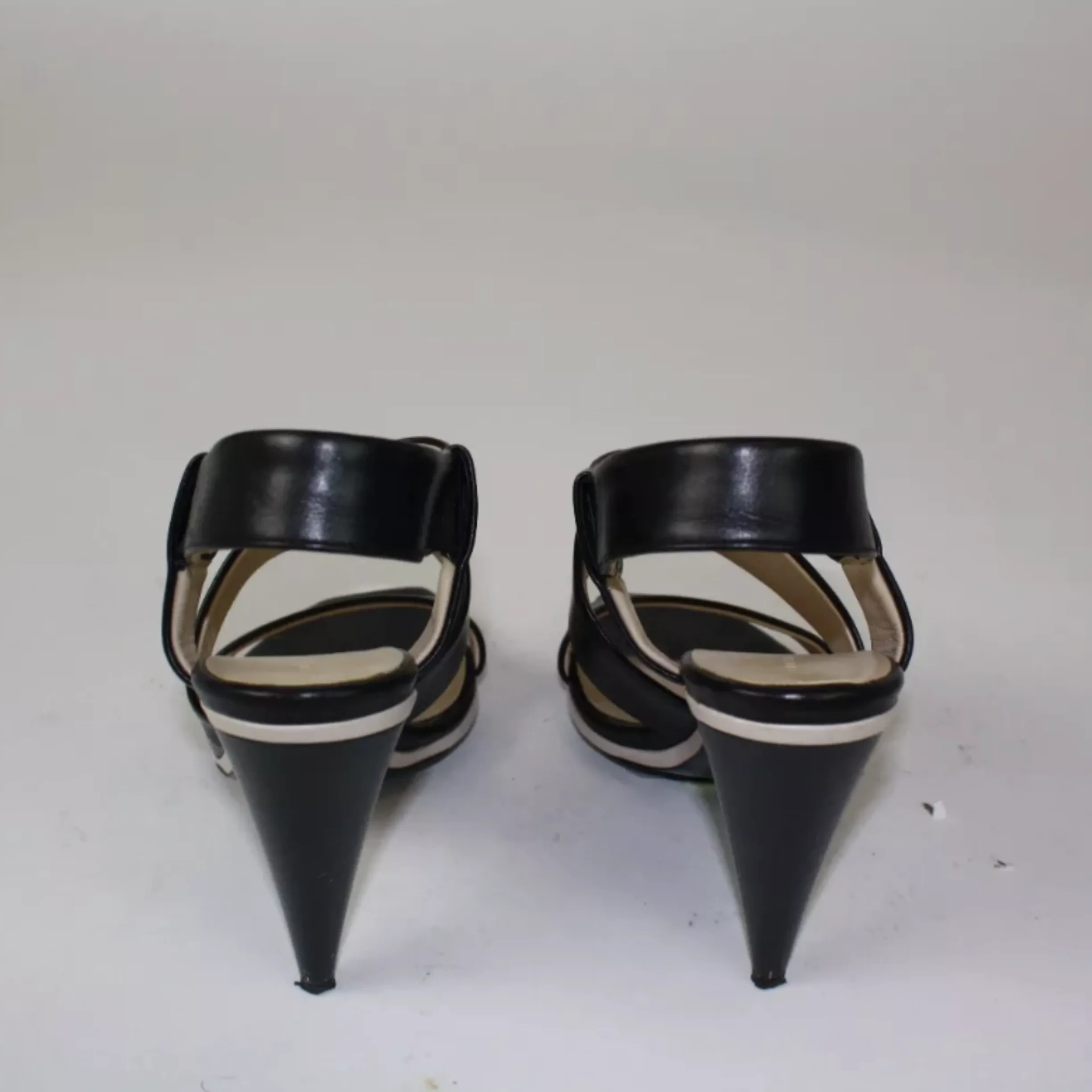BALENCIAGA Black Wide Strap Sandal Size 36.5