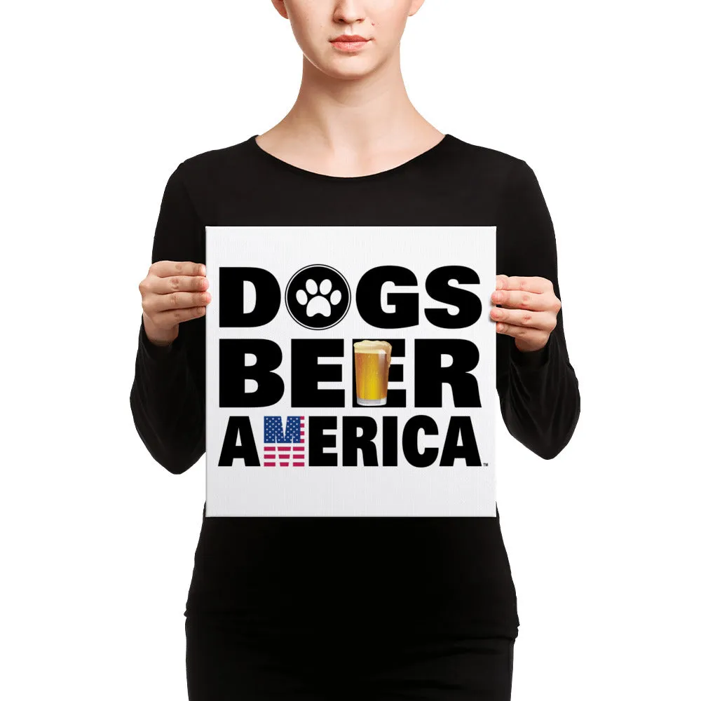 Beer Dogs America Canvas Prints
