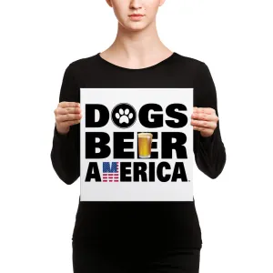 Beer Dogs America Canvas Prints