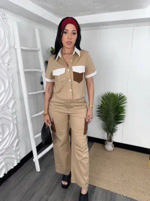 Beige Cargo Set (C69)