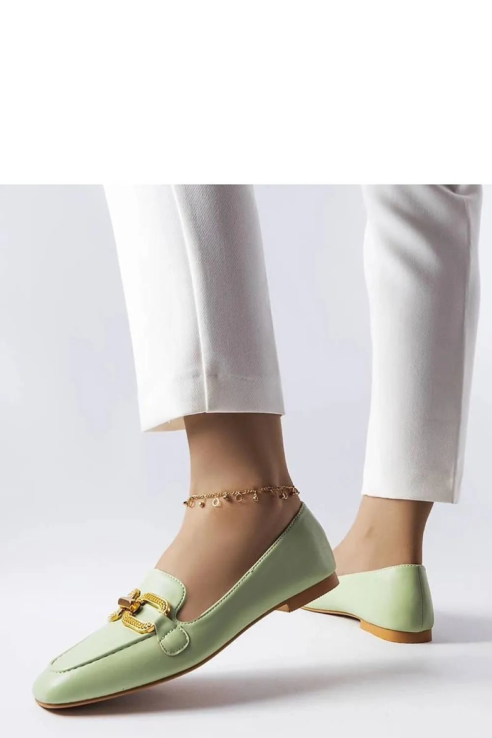Black moccasins with a buckle