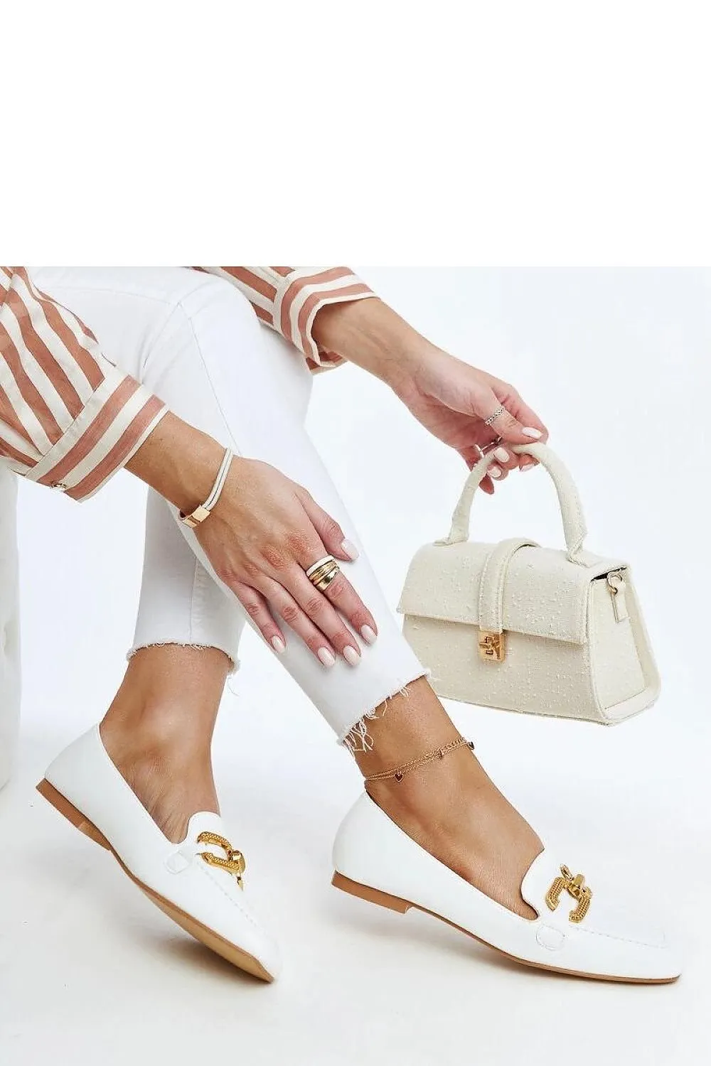 Black moccasins with a buckle