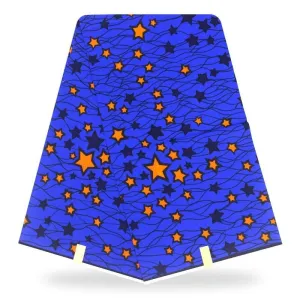 Blue with Star Design Printed Holland Printed Cotton Fabrics