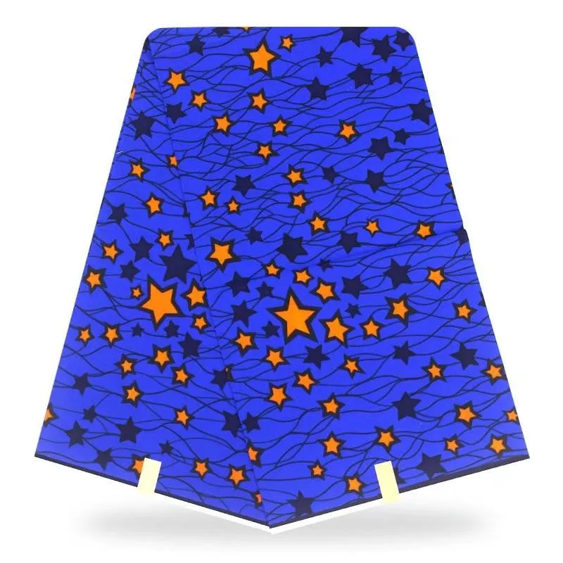 Blue with Star Design Printed Holland Printed Cotton Fabrics