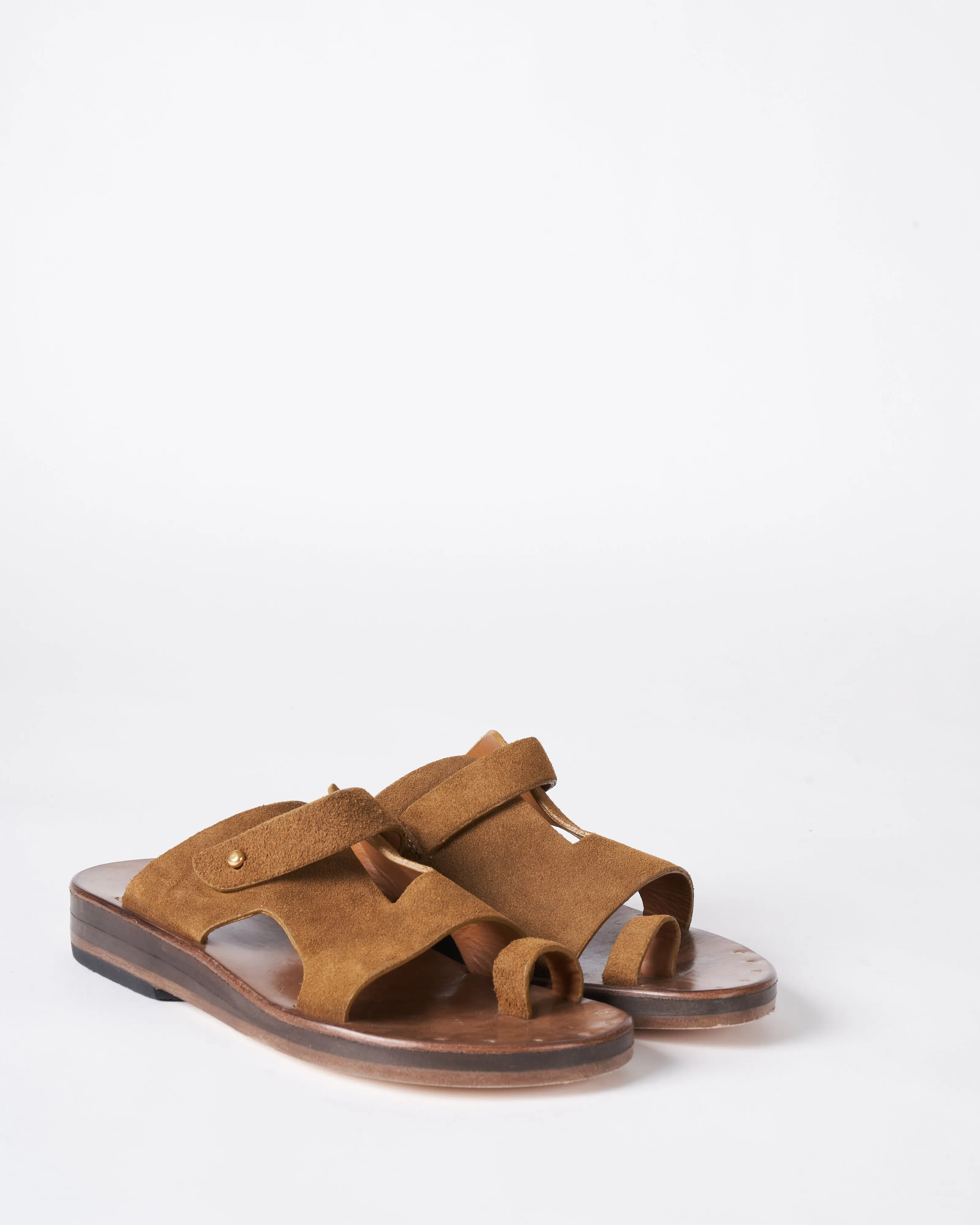 bowie toe ring sandal - desert sand suede