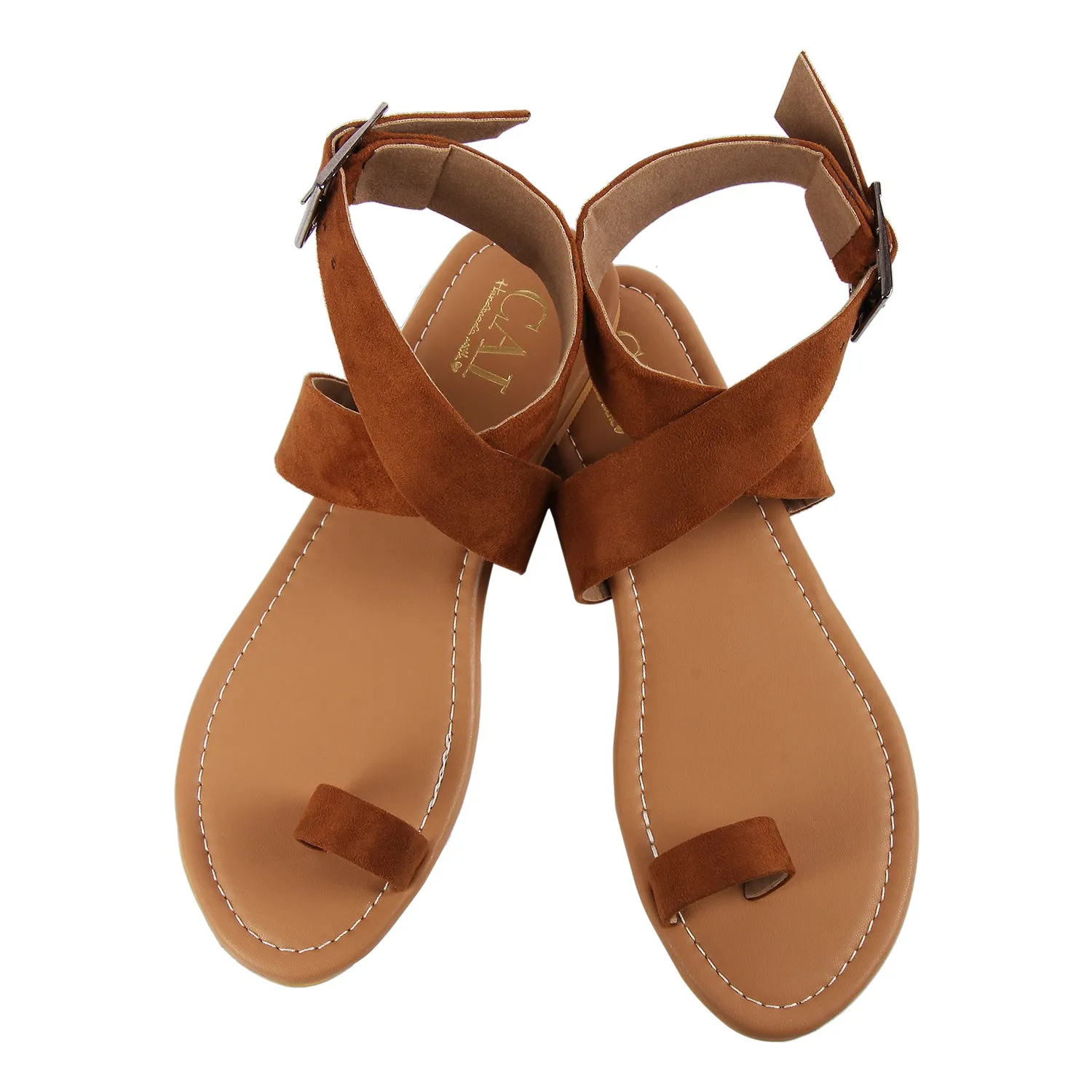 Brown Toe Loop Sandals