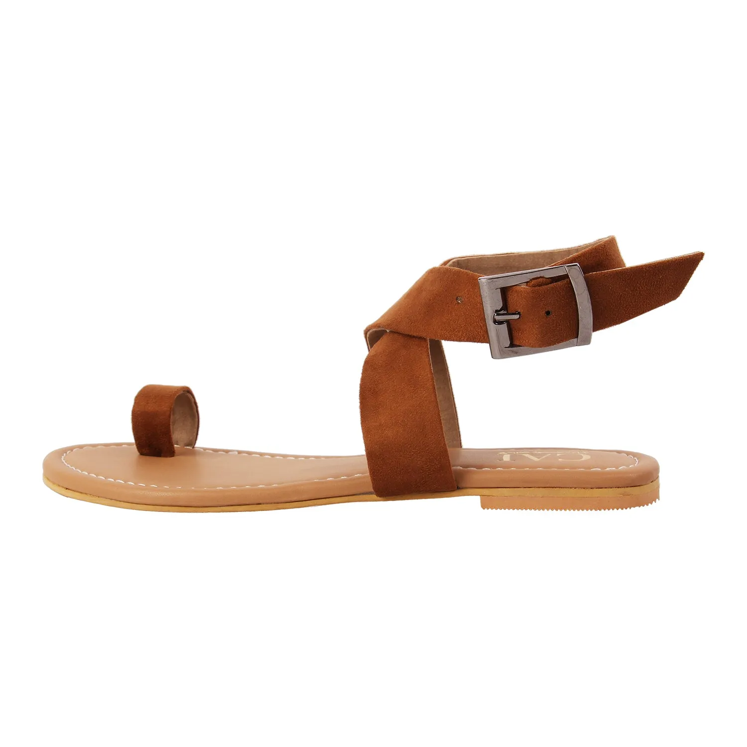 Brown Toe Loop Sandals