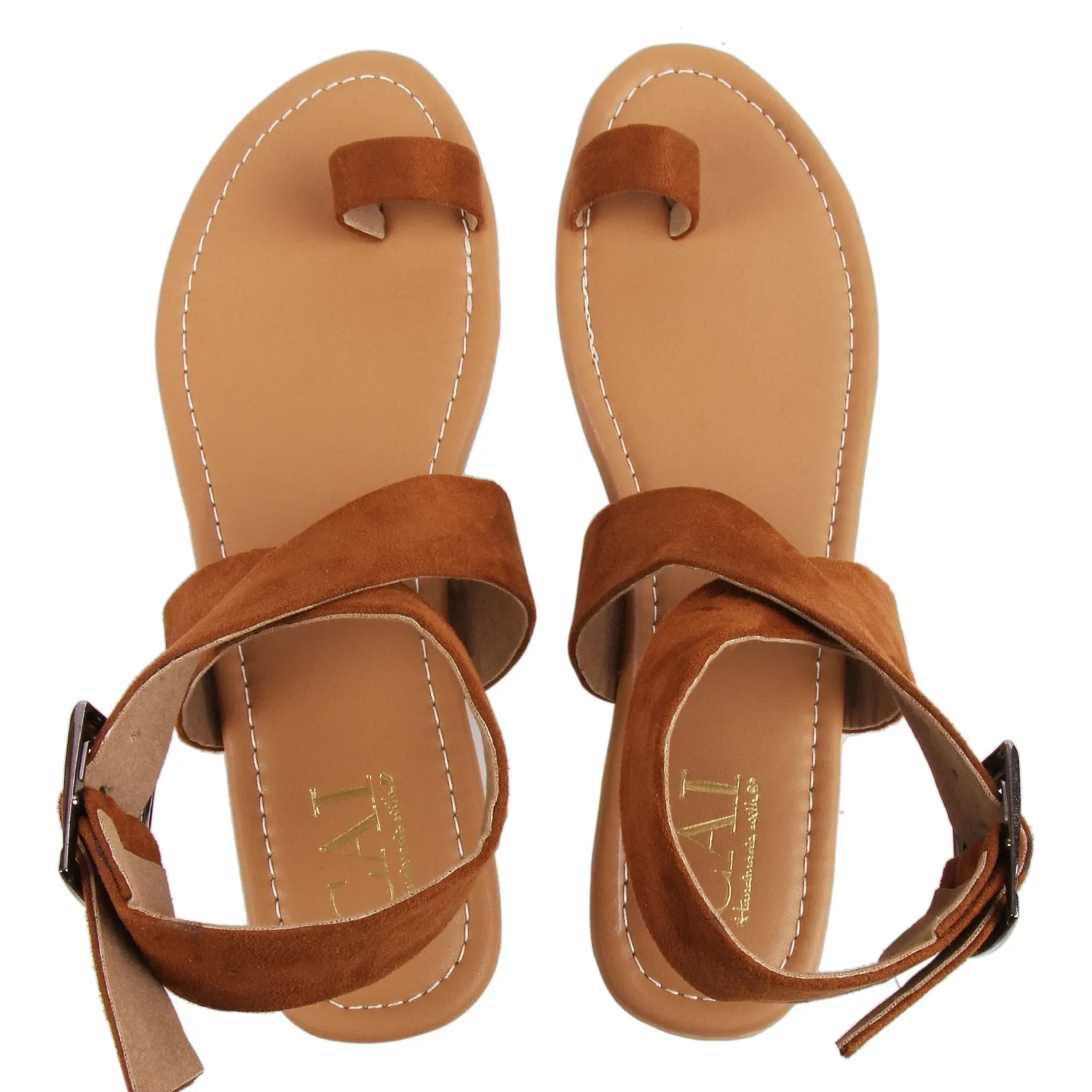 Brown Toe Loop Sandals