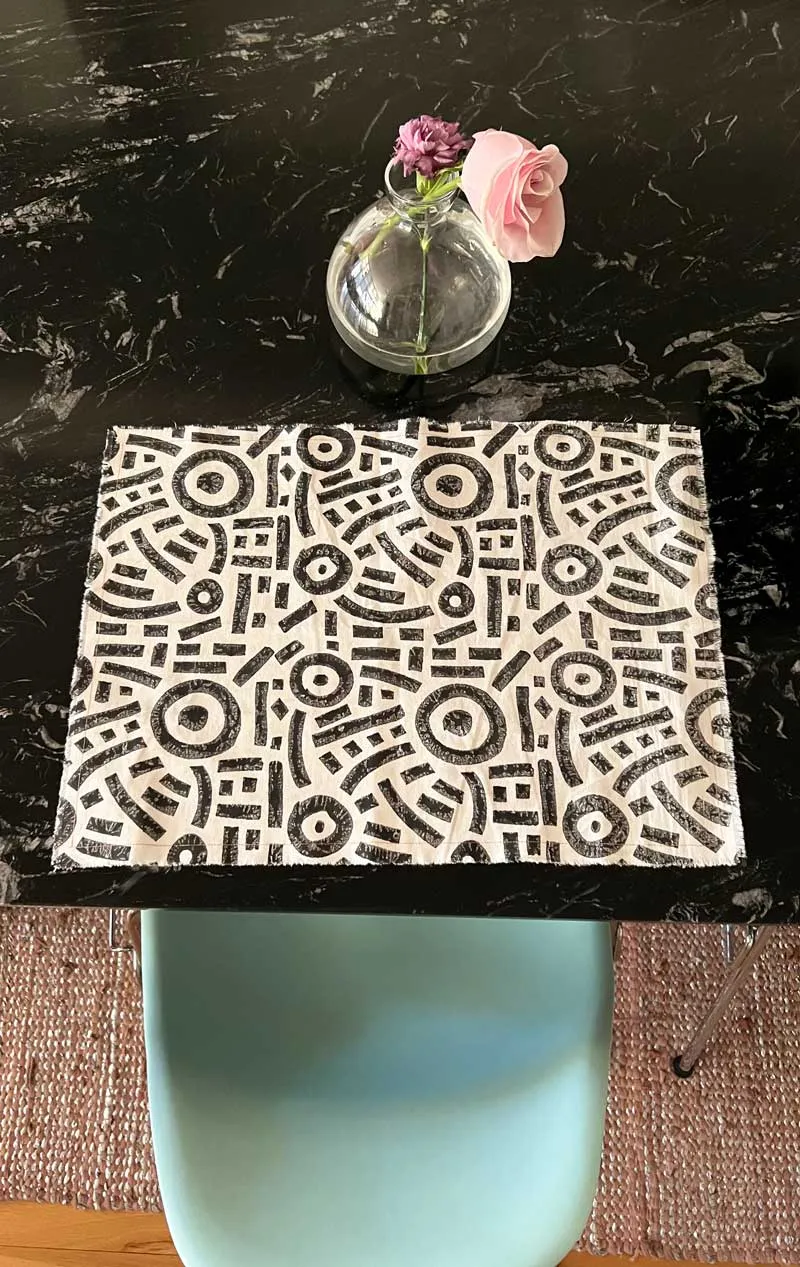 Canvas Blockprint Placemats