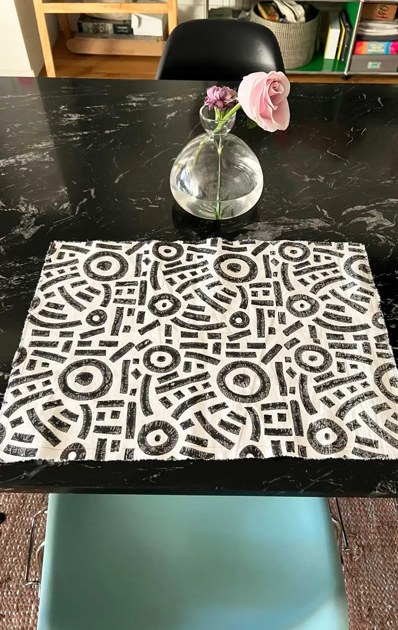 Canvas Blockprint Placemats
