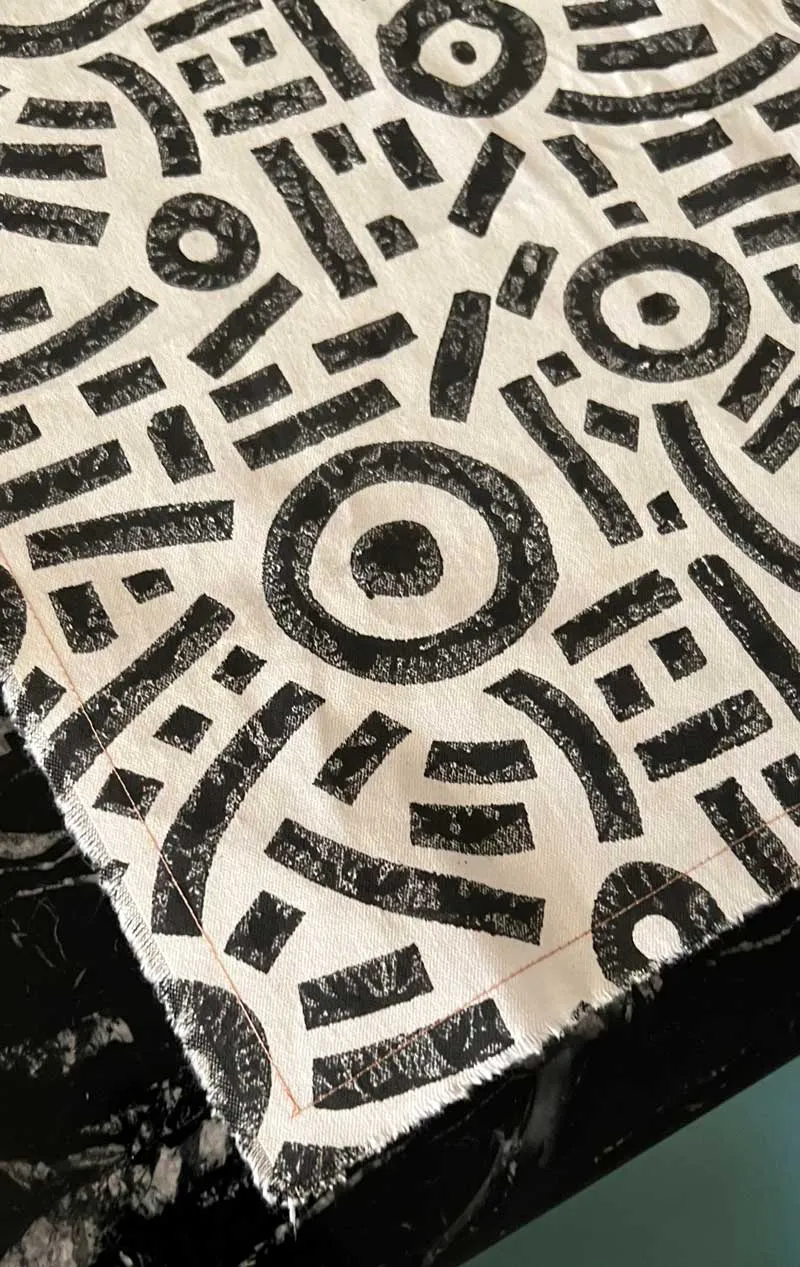 Canvas Blockprint Placemats