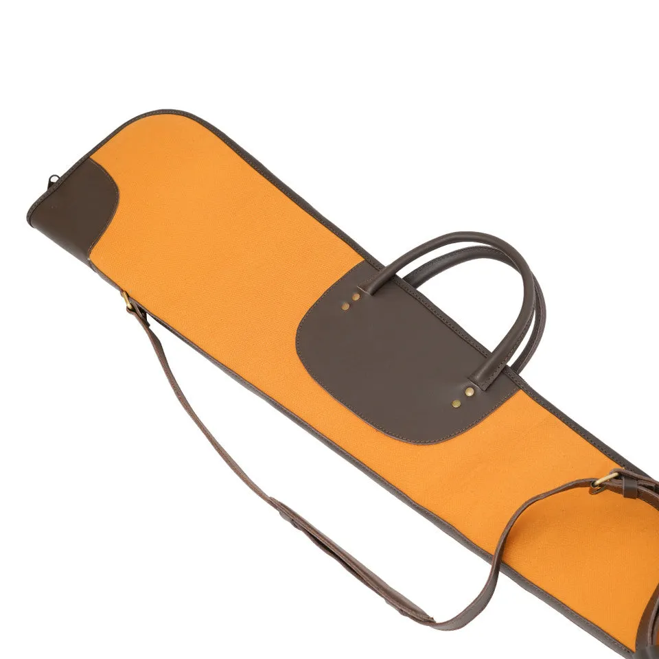 Canvas Shotgun Case With Leather And Brass Hardware
