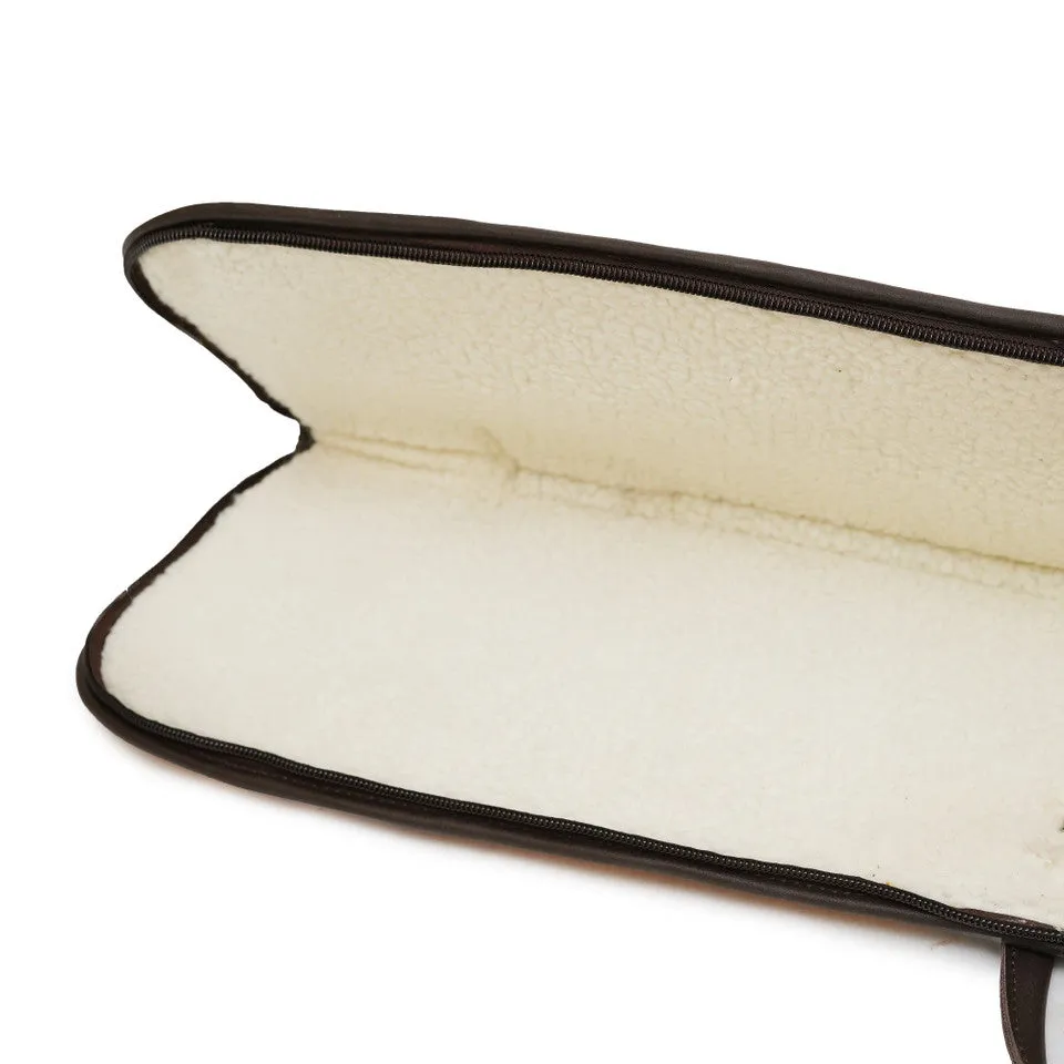 Canvas Shotgun Case With Leather And Brass Hardware
