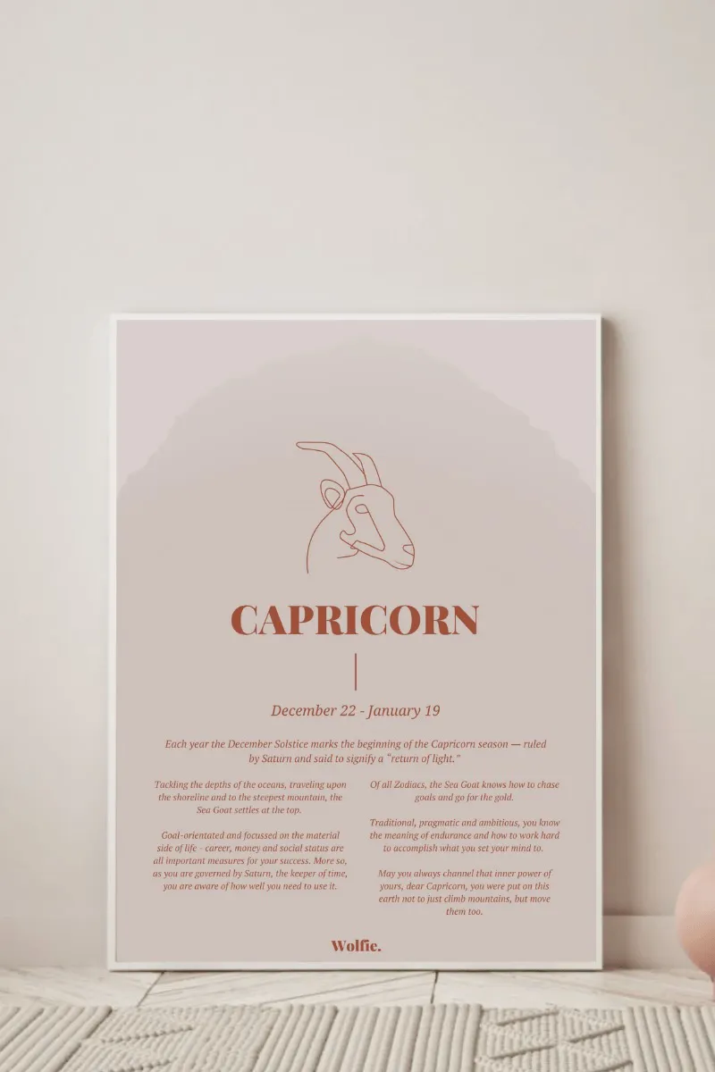 Capricorn Zodiac Poster