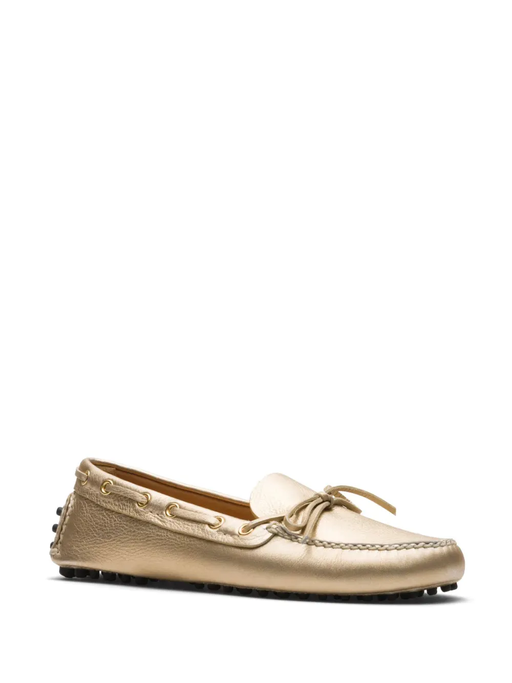 Car Shoe grained-leather driving shoes