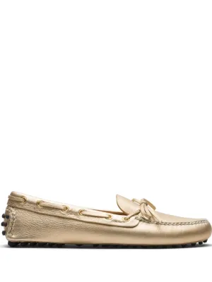 Car Shoe grained-leather driving shoes