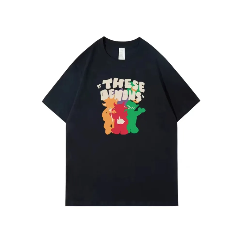 Cartoon Little Devil Print T-shirt