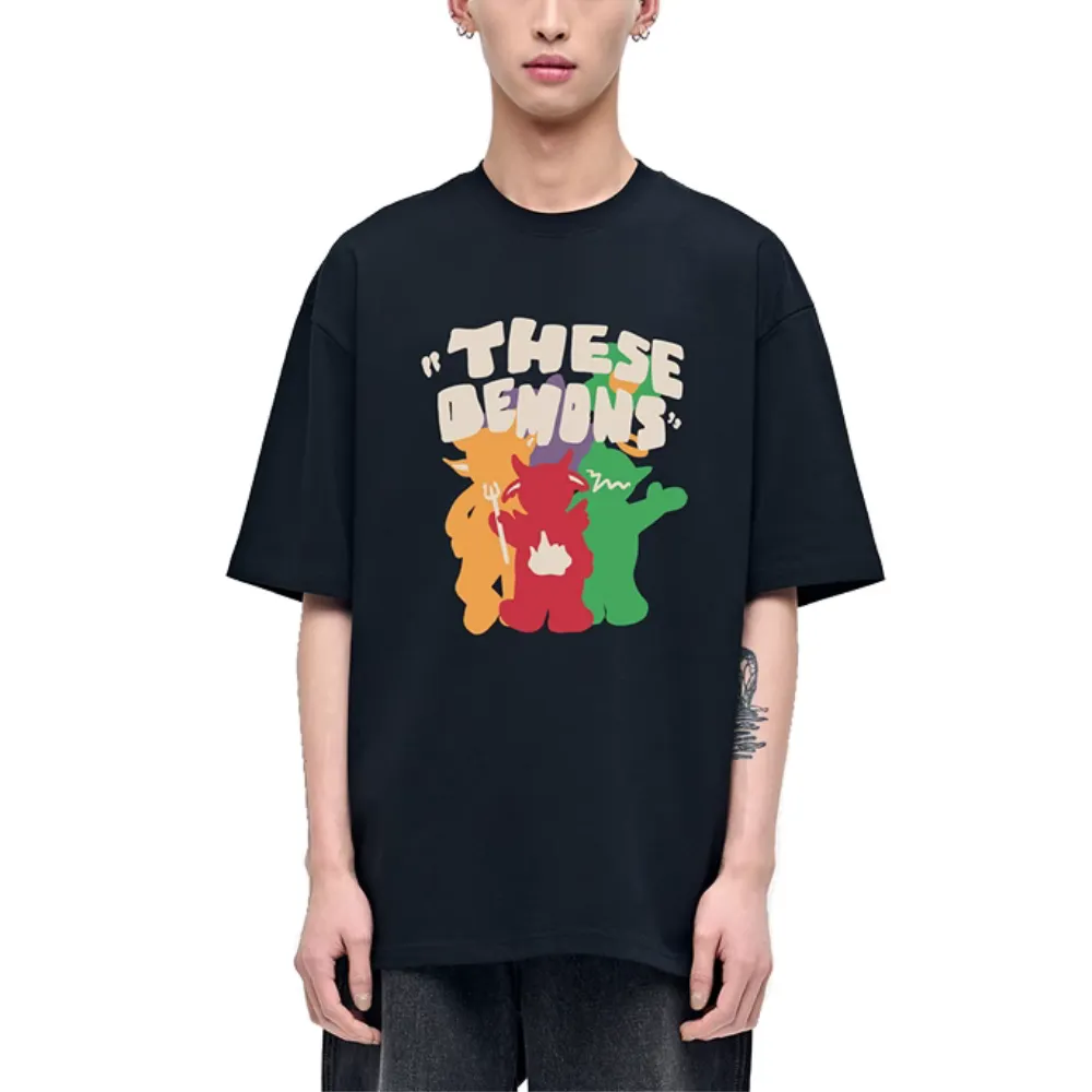 Cartoon Little Devil Print T-shirt