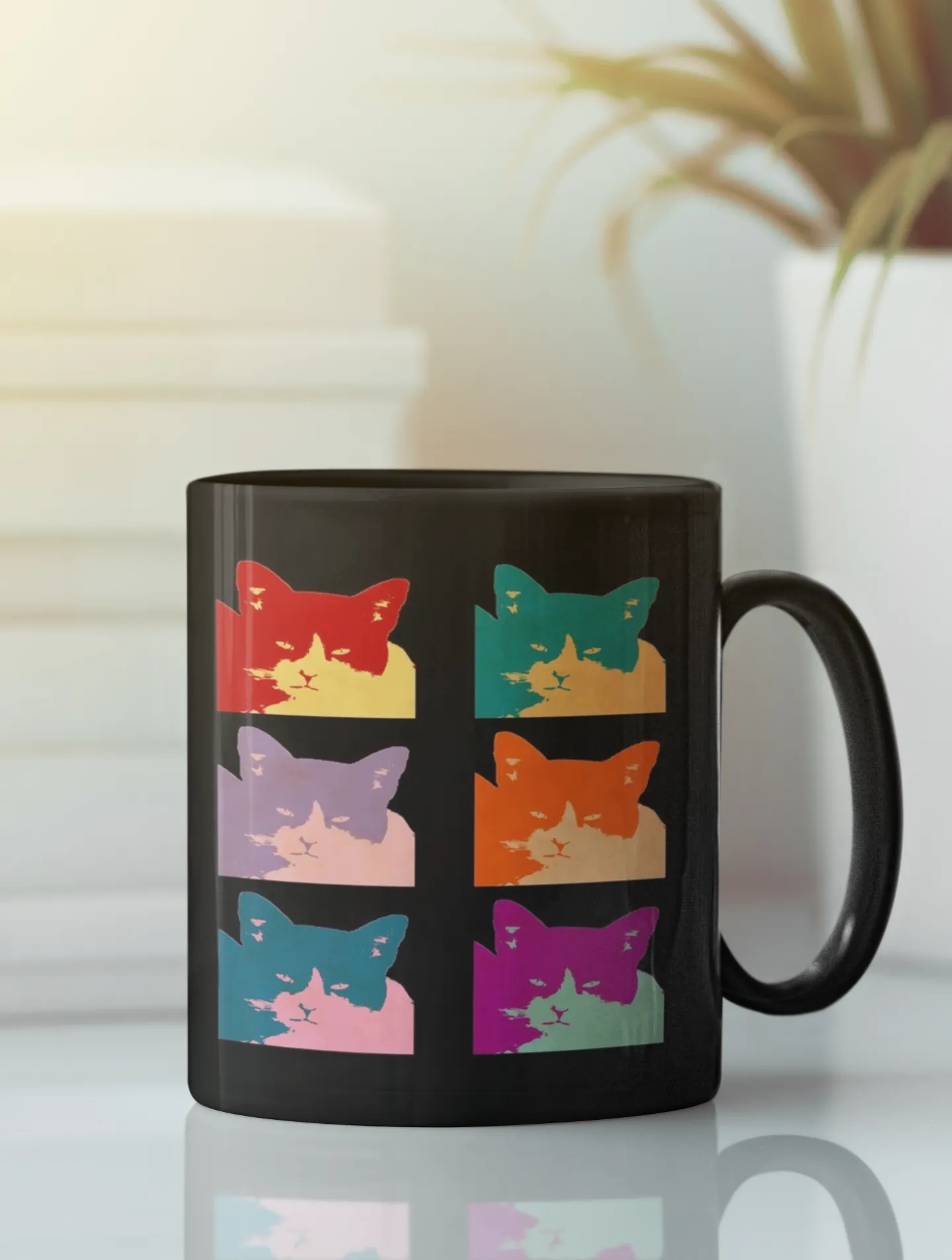 Cats Today 6-Panel Pop Art Canvas Print