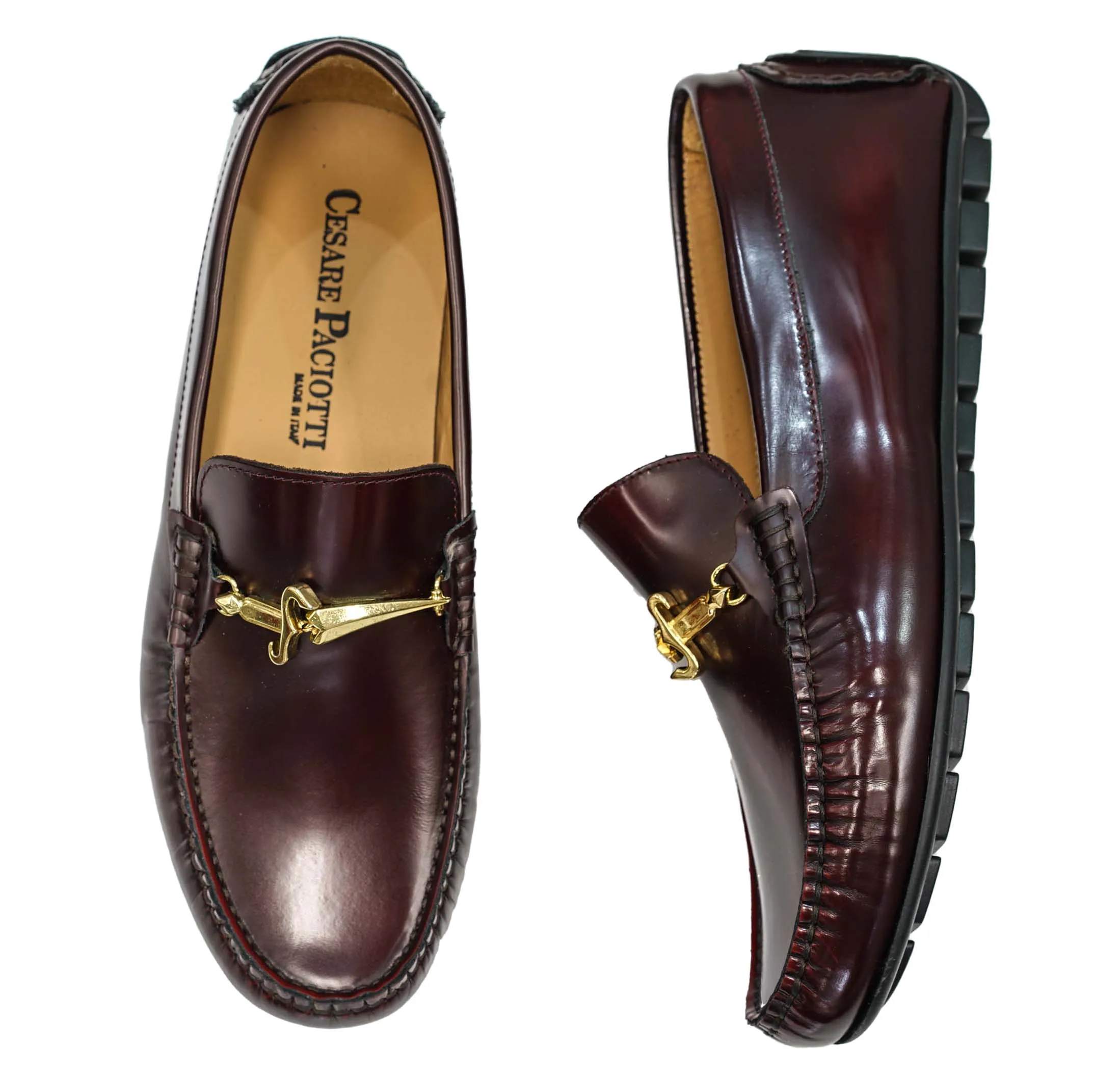 Cesare Paciotti Men’s Bordeaux Leather Moccasin YB10001 40% OFF