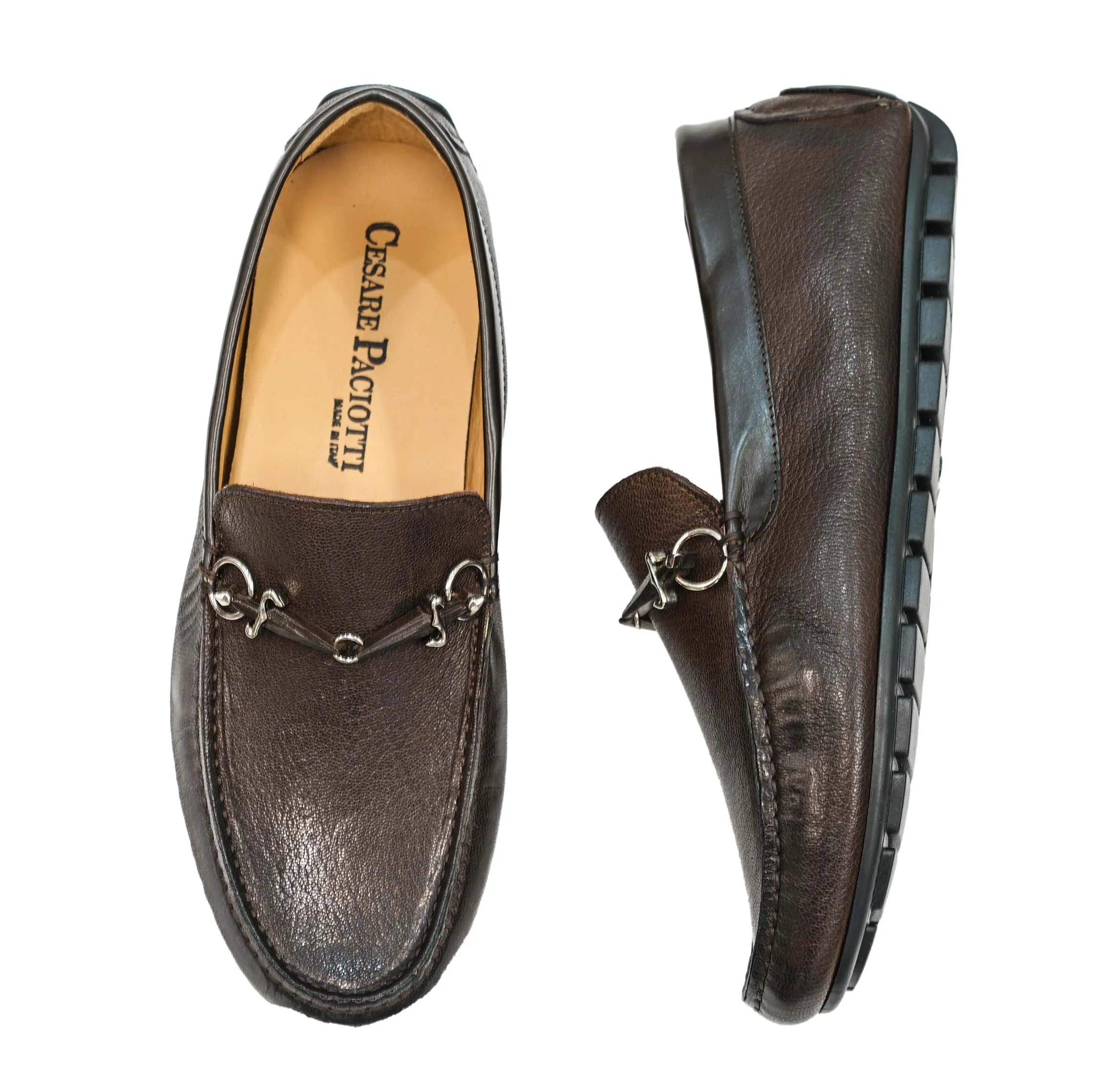 Cesare Paciotti Men’s Cafe Leather Moccasin YB10004 Londra  40% OFF