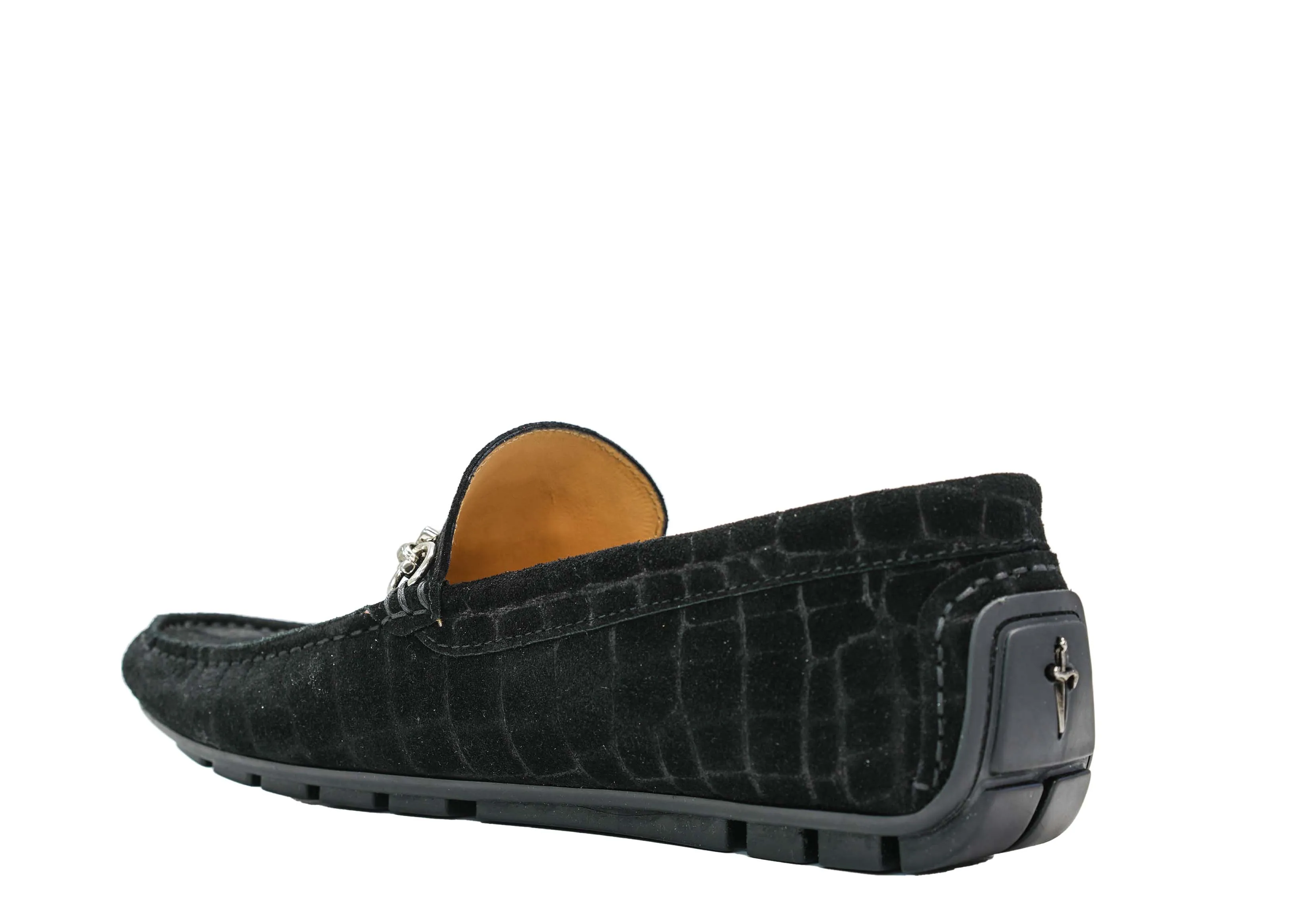 Cesare Paciotti Men’s Cocco Black Moccasin YB10012 LAST PAIR