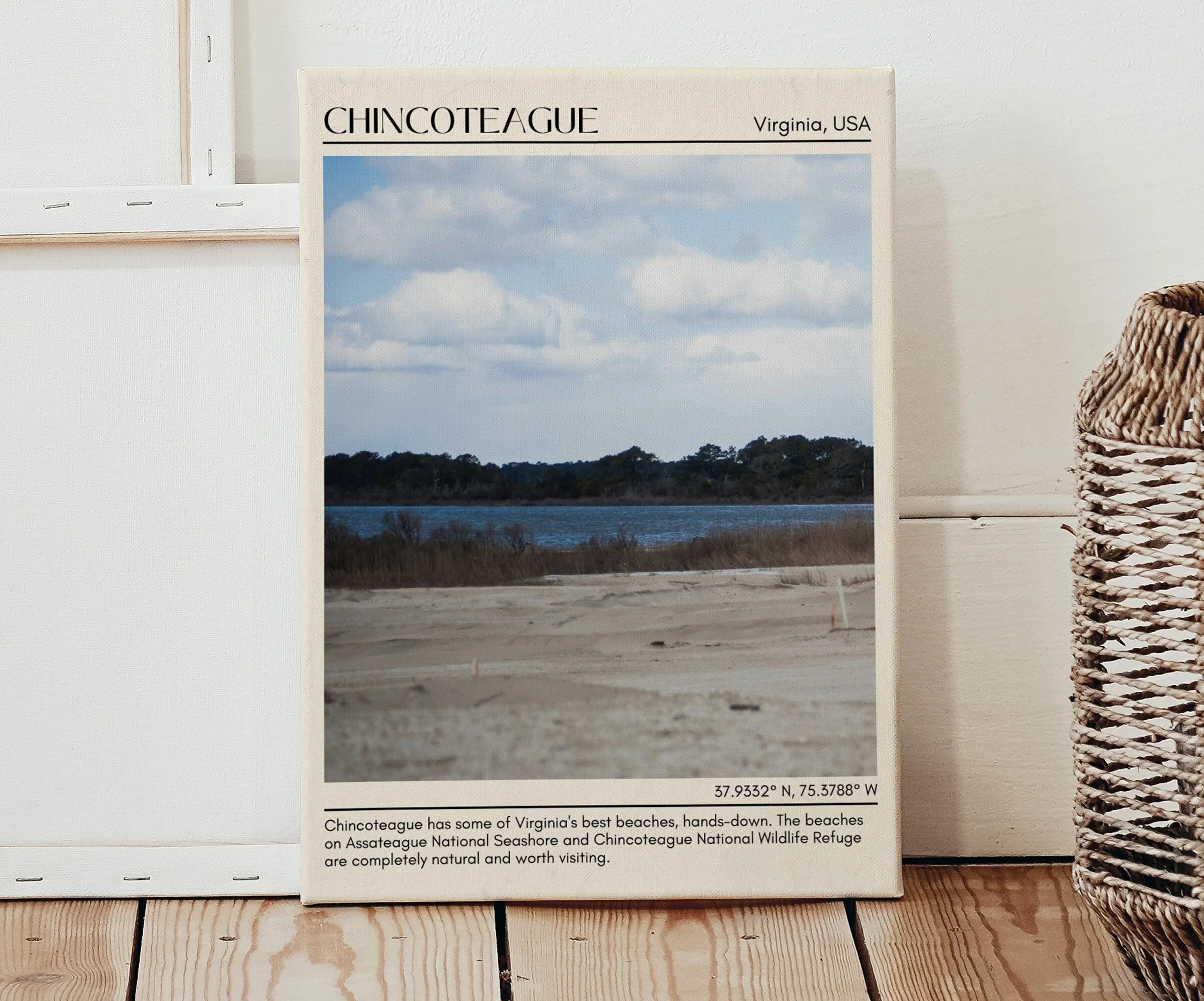 Chincoteague Wall Canvas, Virginia, USA