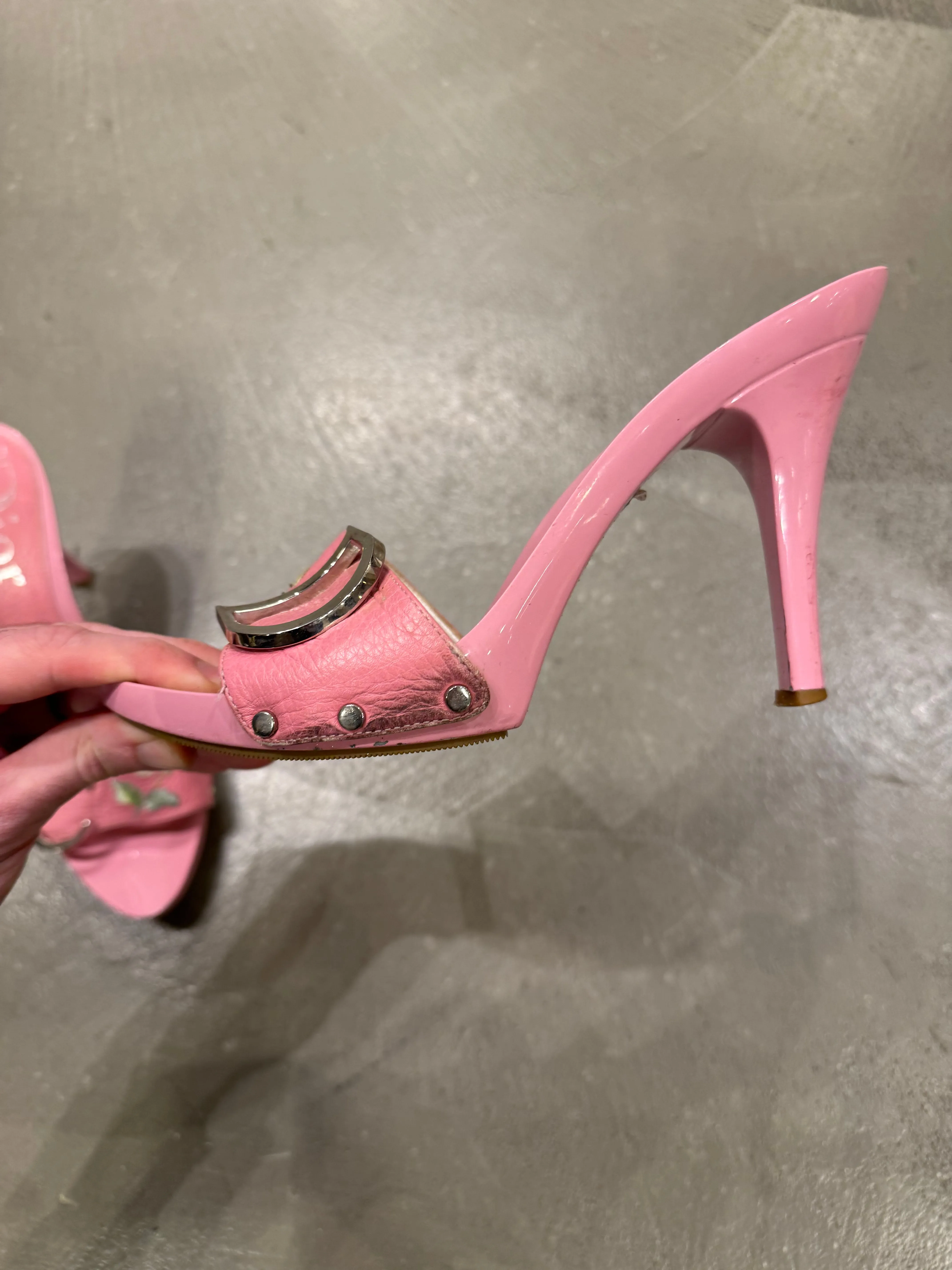 Christian Dior by John Galliano flowers logo sandals