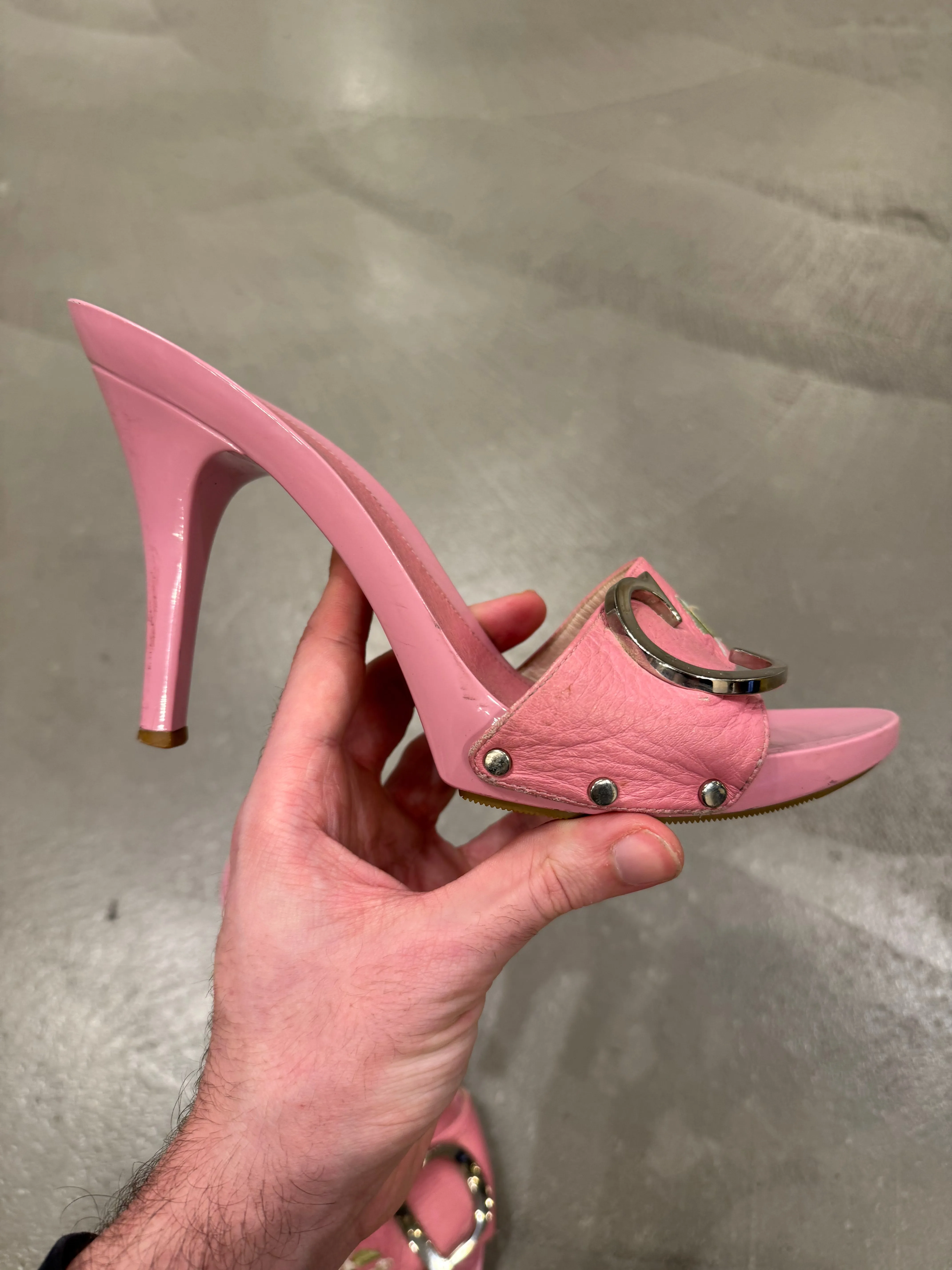 Christian Dior by John Galliano flowers logo sandals