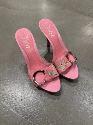 Christian Dior by John Galliano flowers logo sandals