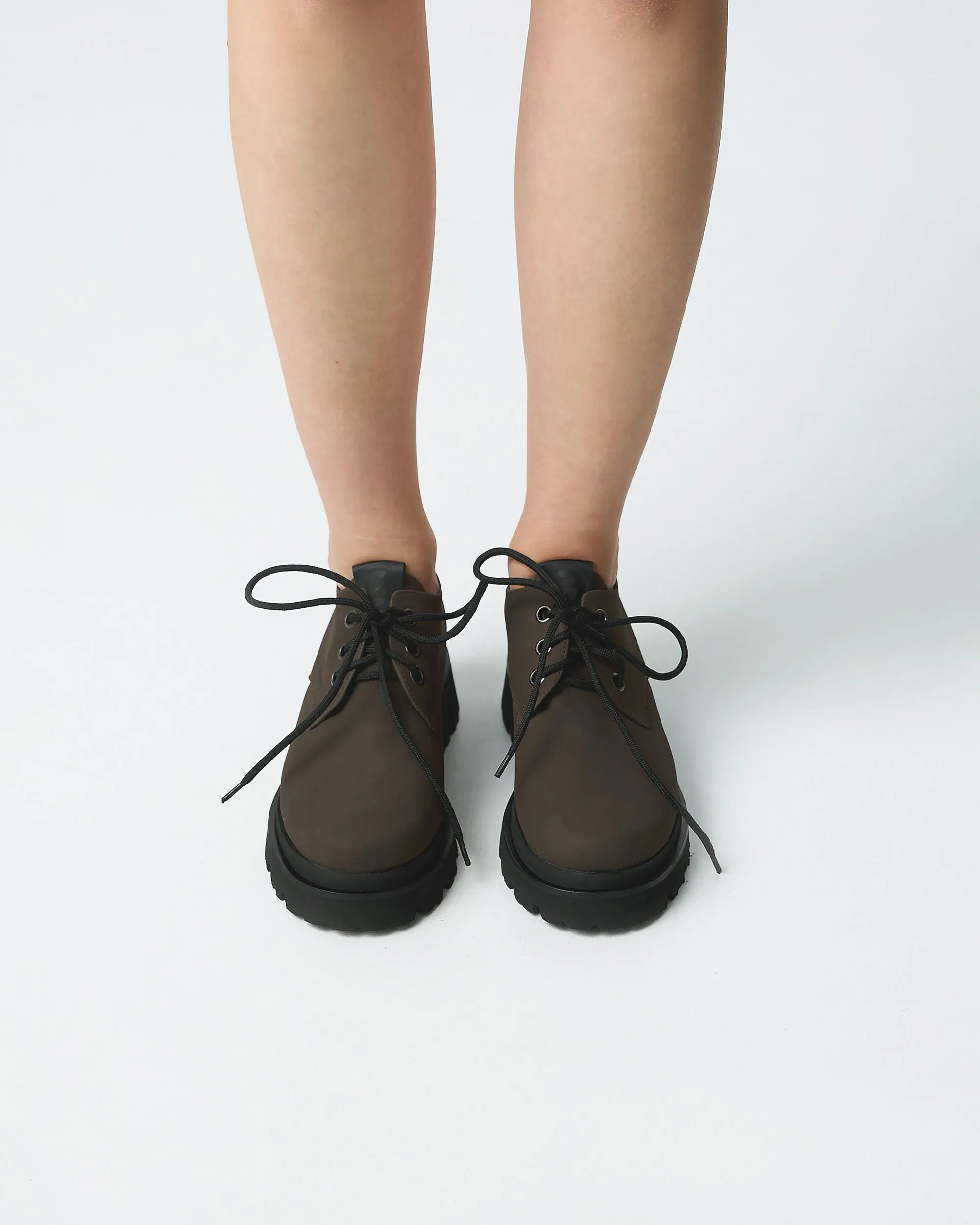 Chunky Derbs No 2 Chocolate suede brown derby shoes