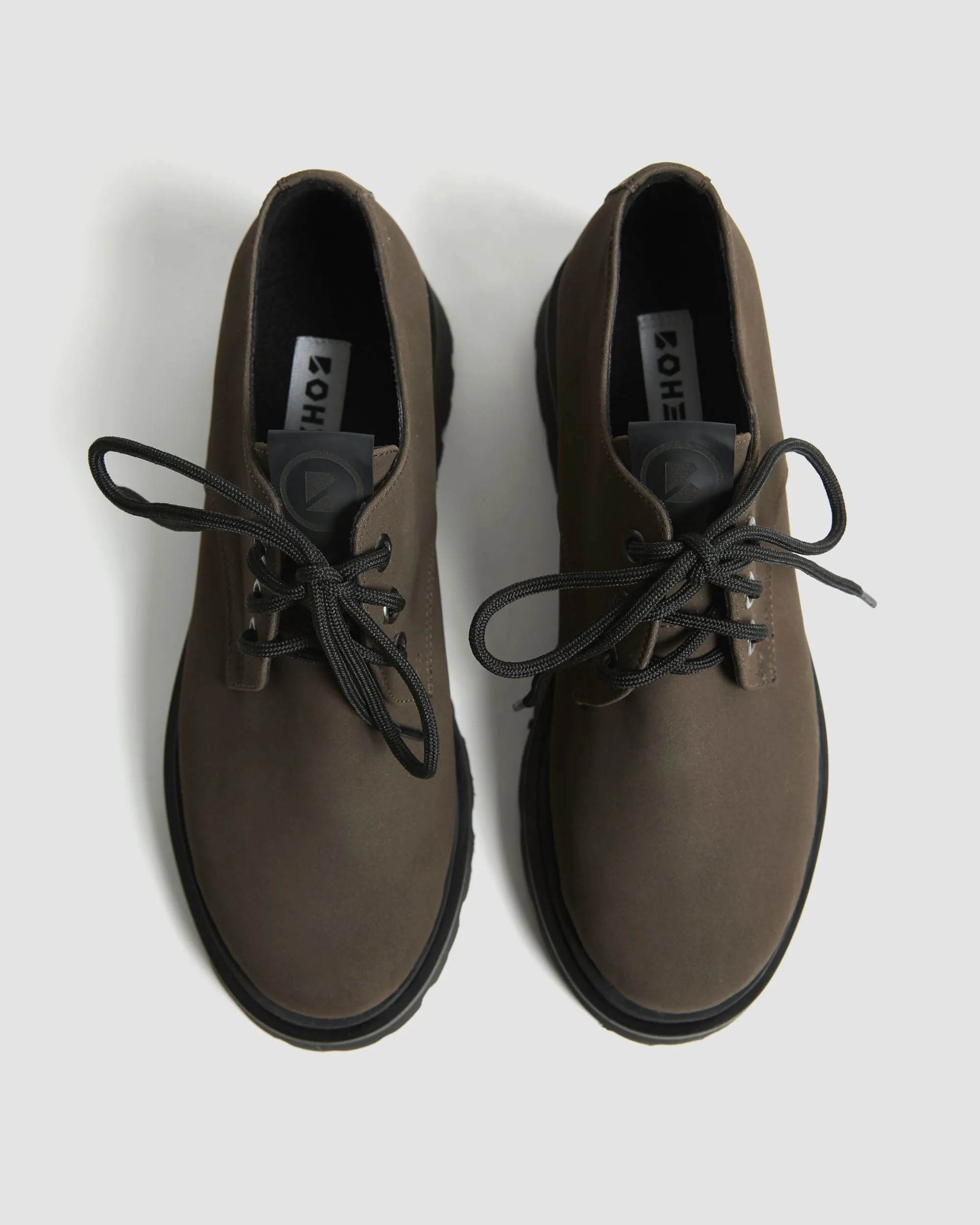 Chunky Derbs No 2 Chocolate suede brown derby shoes