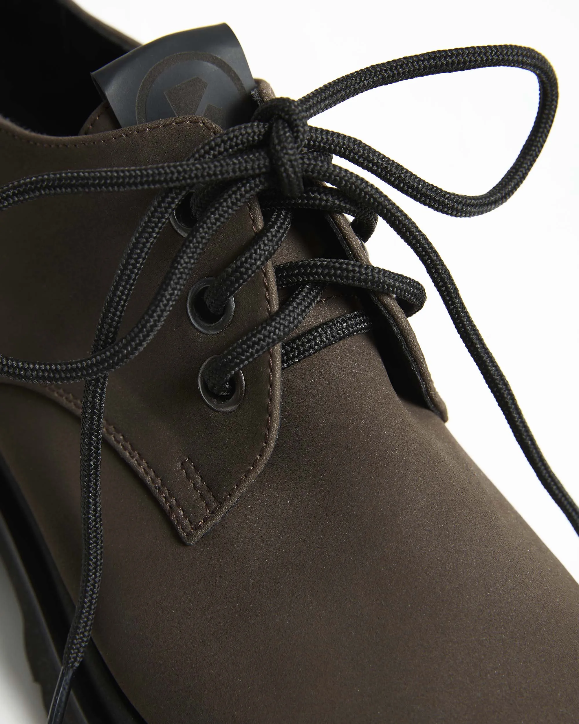 Chunky Derbs No 2 Chocolate suede brown derby shoes
