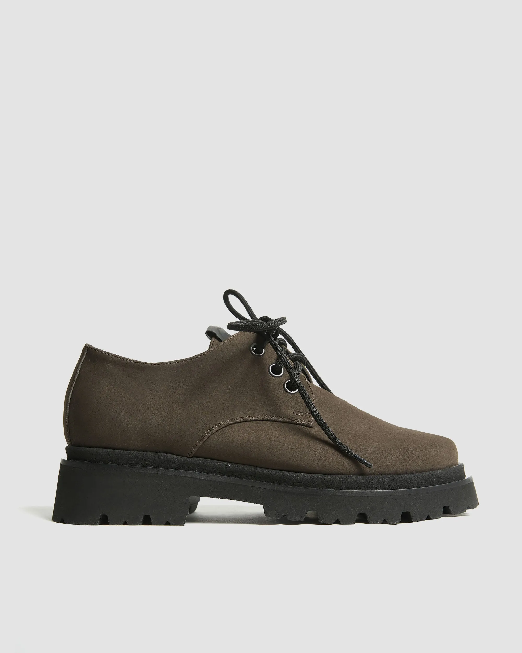 Chunky Derbs No 2 Chocolate suede brown derby shoes